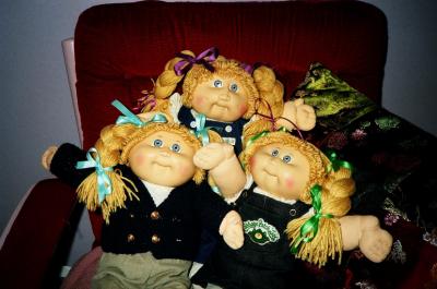 Triplets Carys, Cerian and Aderyn